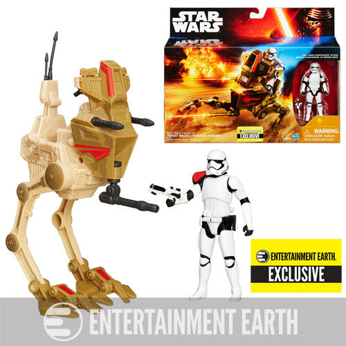 Star Wars The Force Awakens Desert Assault Walker with FO Stormtrooper Officer (EE Exclusive) 3 3/4 Inch