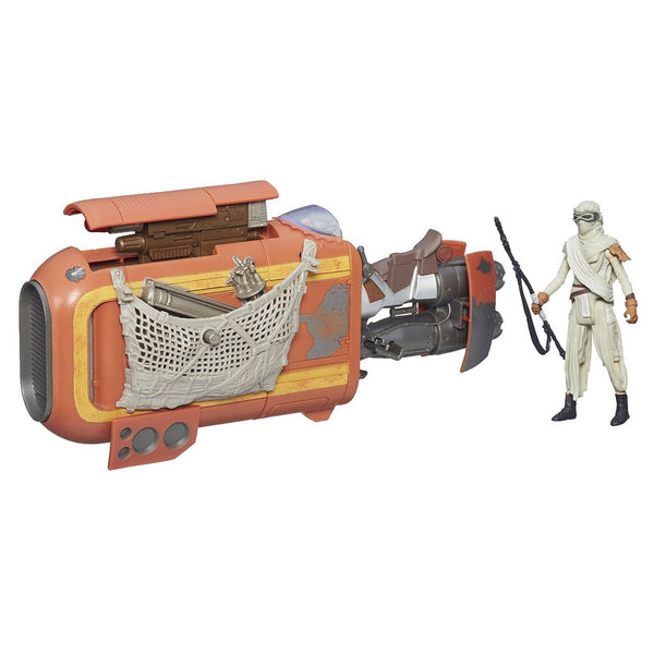 Star Wars The Force Awakens Rey's Speeder with Rey Figure 3 3/4 Inch