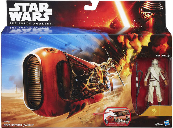 Star Wars The Force Awakens Rey's Speeder with Rey Figure 3 3/4 Inch
