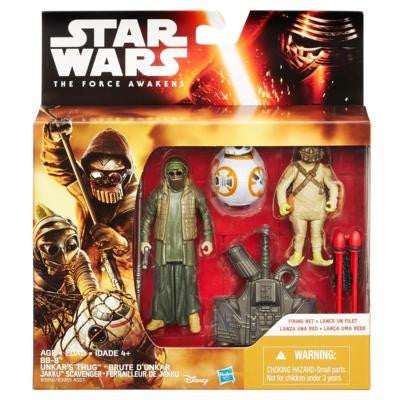 Star Wars The Force Awakens Mission Series BB-8, Unkar's Thug and Jakku Scavenger Figure Pack