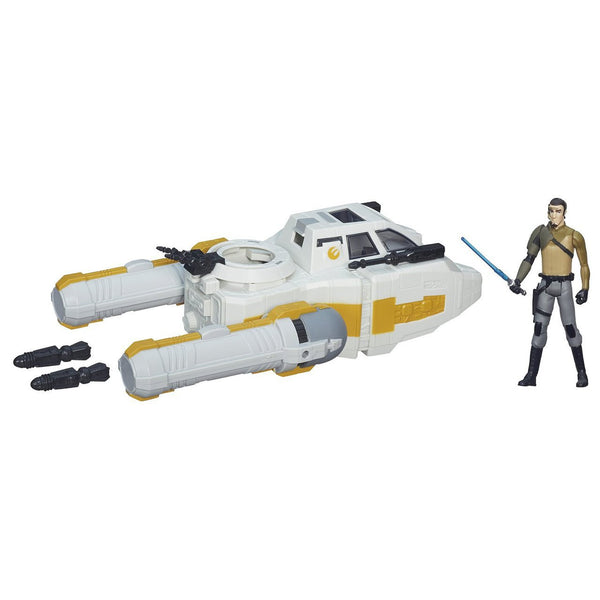 Star Wars Rebels Y-Wing Scout Bomber Vehicle with Kanan Jarrus Figure 3 3/4 Inch